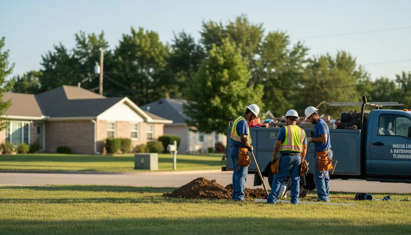 Residential water line and bathroom plumbing service in Southbury, CT